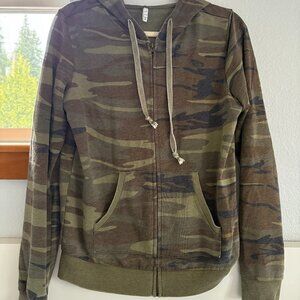 Z Supply Camo Zip Up Hoodie